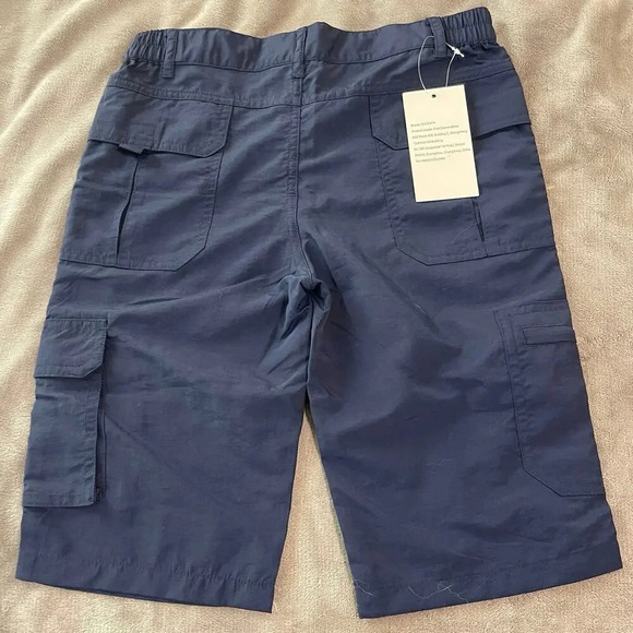 NWT Ochenta‎ SZ 150 EU 12 US Navy Blue Cargo Shorts Uniform Lightweight Cooling - Picture 2 of 4